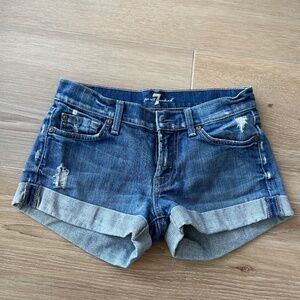 Denim Short Shorts 7 For All Mankind